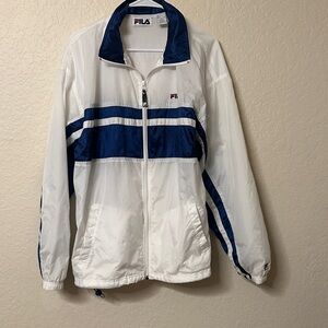 Fila White and Navy Track Jacket